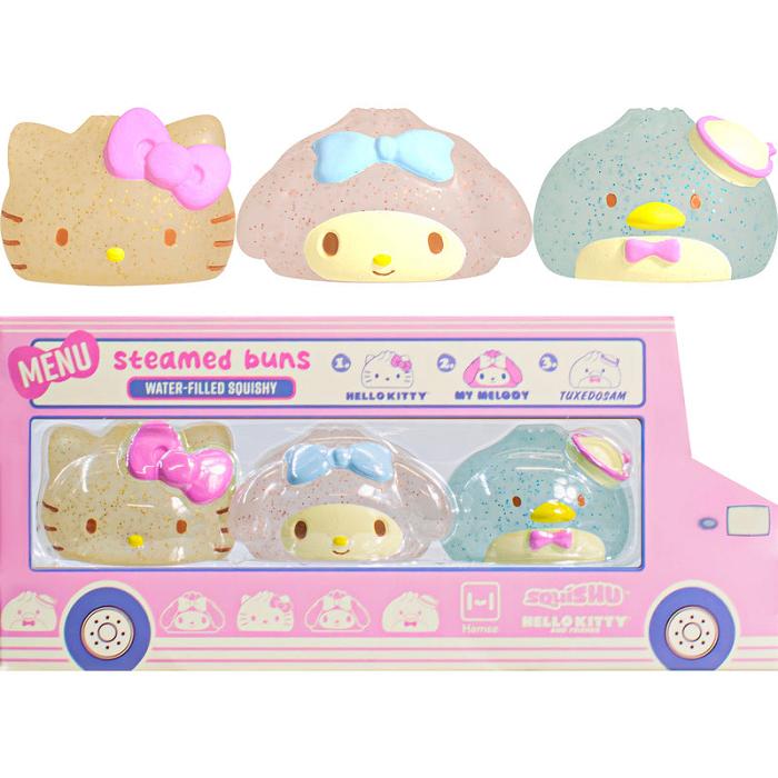 Hello Kitty Hello Kitty and Friends Steamed Bun Squishy 3-pc Gift Set Růžové | CZ_HK71426