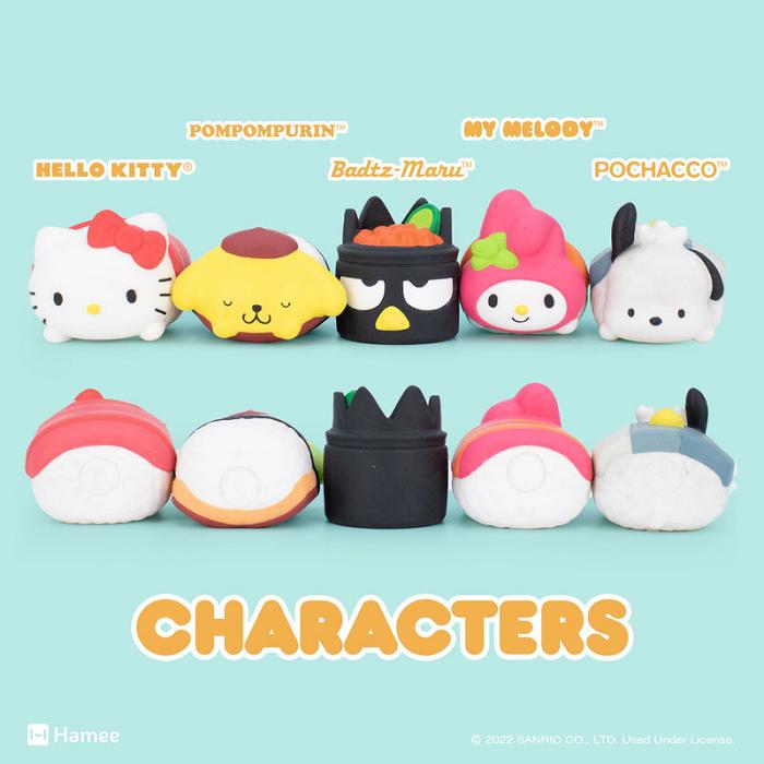 Hello Kitty Hello Kitty and Friends Sushi Capsule Squishies (Series 4) Viacfarebný | CZ_HK59925