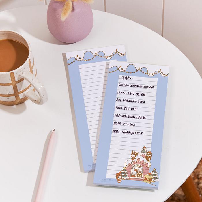 Hello Kitty Hello Kitty and Friends x Erin Condren Holiday List Notepad 2-Piece Set Blankyt | CZ_HK98307