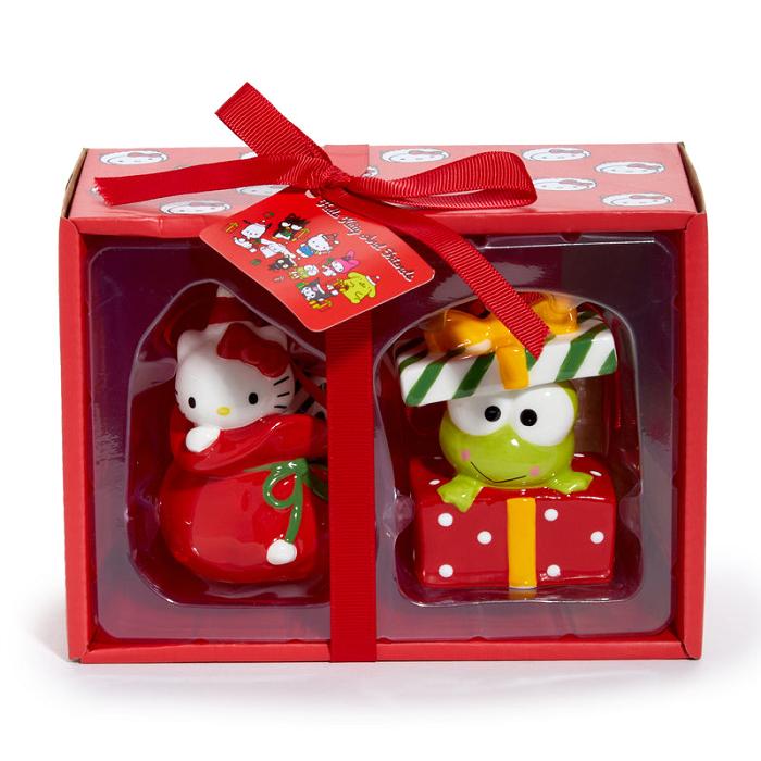 Hello Kitty Hello Kitty and Keroppi 2-pc Holiday Ceramic Ornament Set (Red) Červené Zelene | CZ_HK58352