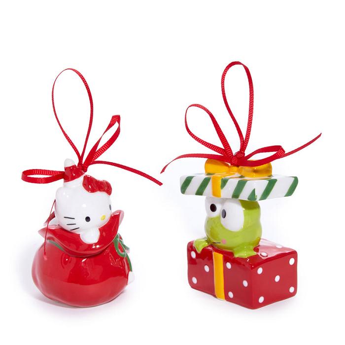 Hello Kitty Hello Kitty and Keroppi 2-pc Holiday Ceramic Ornament Set (Red) Červené | CZ_HK78880