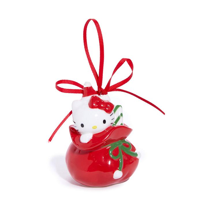 Hello Kitty Hello Kitty and Keroppi 2-pc Holiday Ceramic Ornament Set (Red) Červené | CZ_HK78880