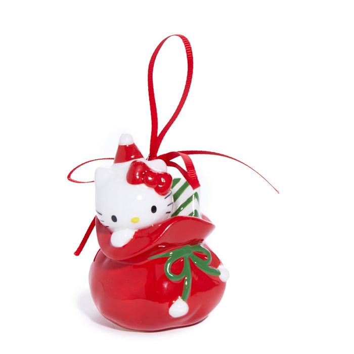 Hello Kitty Hello Kitty and Kuromi 2-pc Holiday Ceramic Ornament Set (Red) Červené Zelene | CZ_HK15363