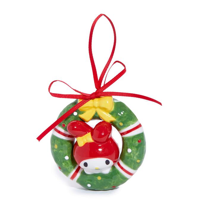 Hello Kitty Hello Kitty and My Melody 2-pc Holiday Ceramic Ornament Set (Red) Červené Zelene | CZ_HK47086