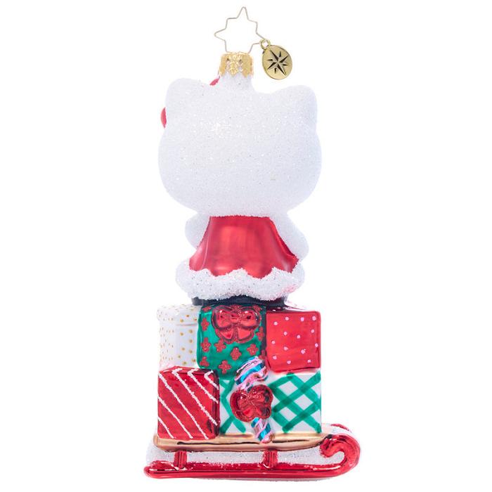 Hello Kitty Hello Kitty x Christopher Radko Handmade Glass Ornament (Happy Holidays) Červené | CZ_HK99581