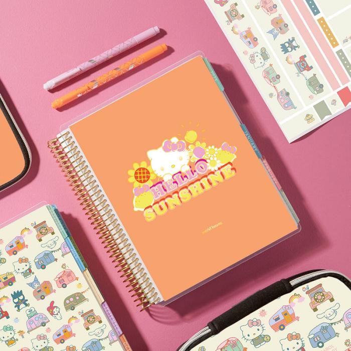 Hello Kitty Hello Kitty x Erin Condren Spiral Notebook (Hello Sunshine) Oranžové | CZ_HK31813