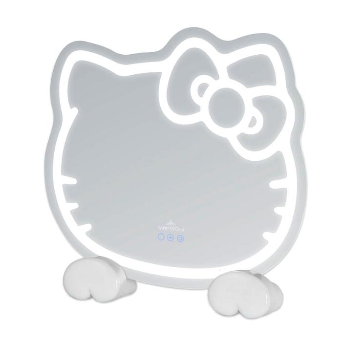 Hello Kitty Hello Kitty x Impressions Vanity RGB Wall Mirror 2.0 W/ Bluetooth Speakers and Specialty Base Bílé | CZ_HK39309