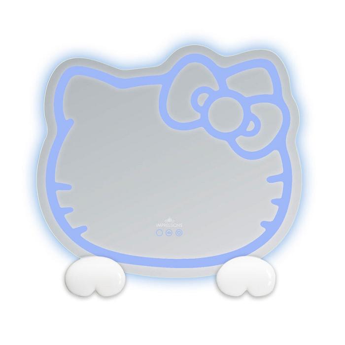 Hello Kitty Hello Kitty x Impressions Vanity RGB Wall Mirror 2.0 W/ Bluetooth Speakers and Specialty Base Bílé | CZ_HK39309