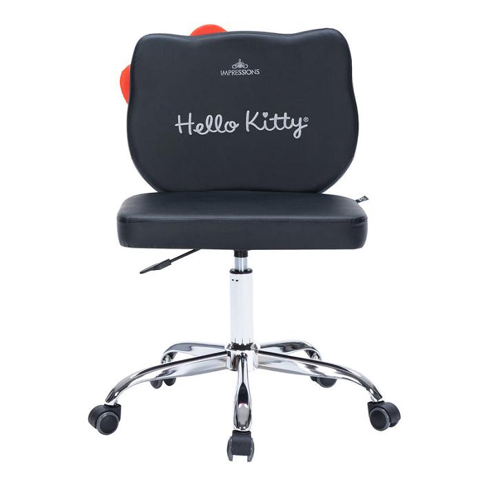 Hello Kitty Hello Kitty x Impressions Vanity Faux Leather Swivel Vanity Chair Černé | CZ_HK41198