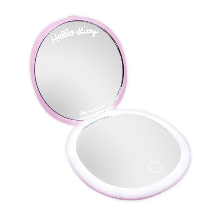 Hello Kitty Hello Kitty x Impressions Vanity 50th Anniv. Round LED Compact Mirror Růžové | CZ_HK86467