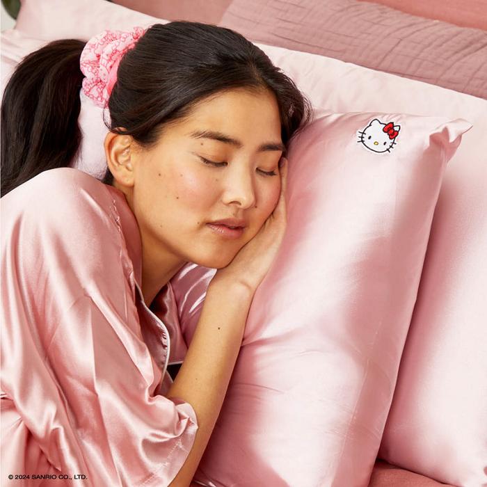 Hello Kitty Hello Kitty x Kitsch Face Pillowcase (Solid Pink) Růžové | CZ_HK23381