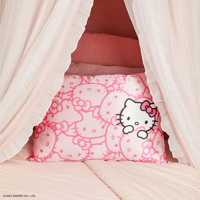 Hello Kitty Hello Kitty x Kitsch Faces Pillowcase (Pink) Růžové | CZ_HK63304