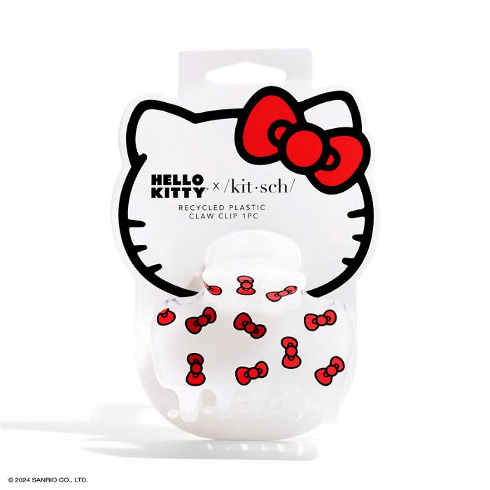 Hello Kitty Hello Kitty x Kitsch Puffy Claw Clip (Bows) Bílé | CZ_HK13067