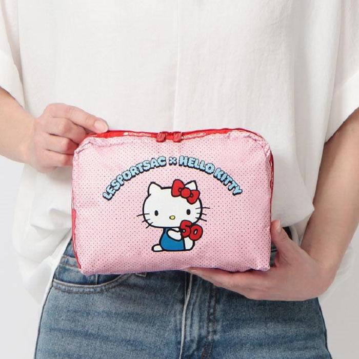 Hello Kitty Hello Kitty x LeSportsac Extra Large Rectangular Cosmetic Bag (Party Time!) Růžové | CZ_HK88613