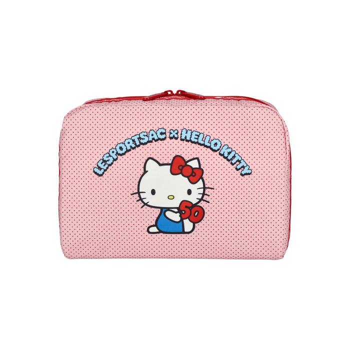 Hello Kitty Hello Kitty x LeSportsac Extra Large Rectangular Cosmetic Bag (Party Time!) Růžové | CZ_HK88613