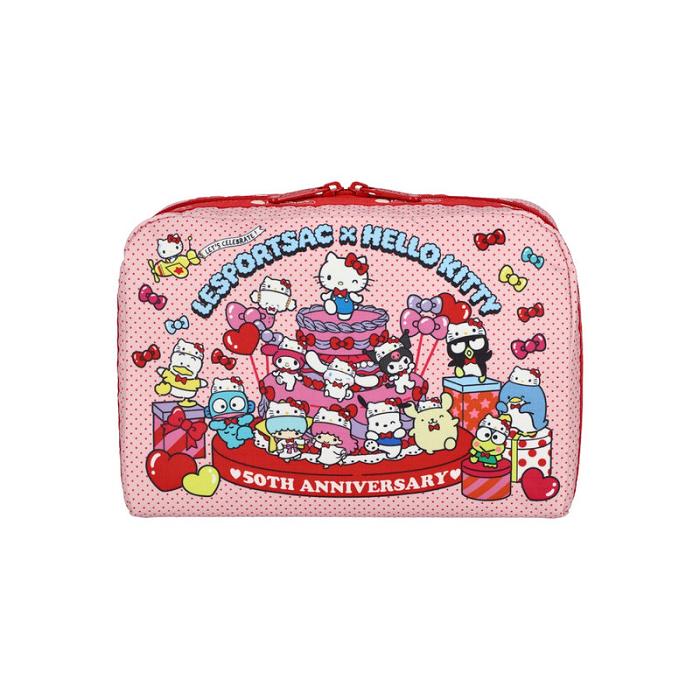 Hello Kitty Hello Kitty x LeSportsac Extra Large Rectangular Cosmetic Bag (Party Time!) Růžové | CZ_HK88613