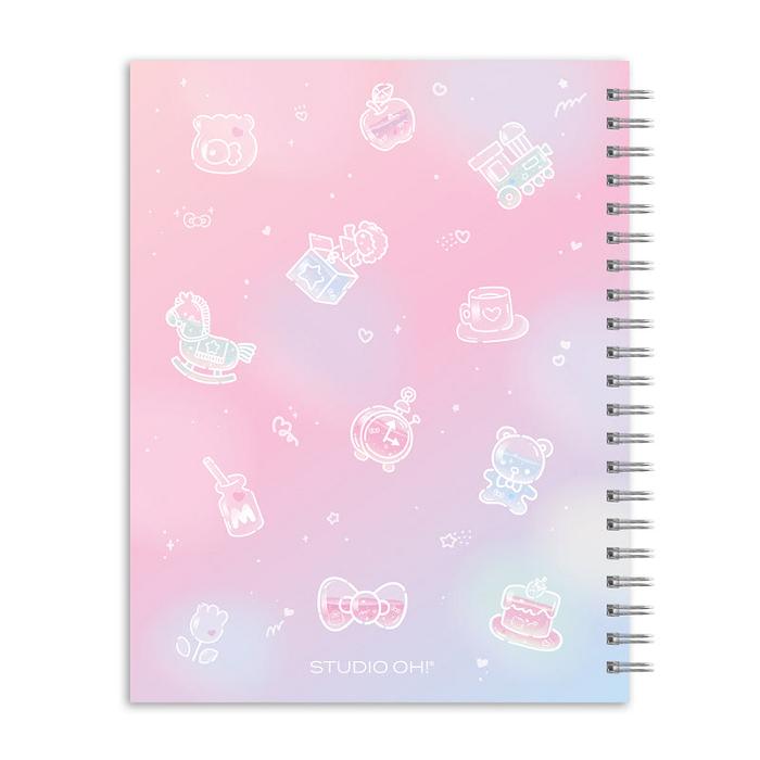 Hello Kitty Hello Kitty x Studio Oh! 50th Anniversary Extra-Large Spiral Notebook & Sticker Sheet Růžové | CZ_HK46135