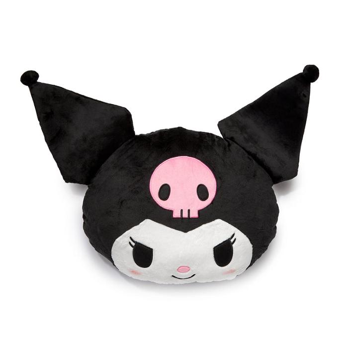 Hello Kitty Kuromi Oversized Face Plush (Just Lounging Series) Černé | CZ_HK37590