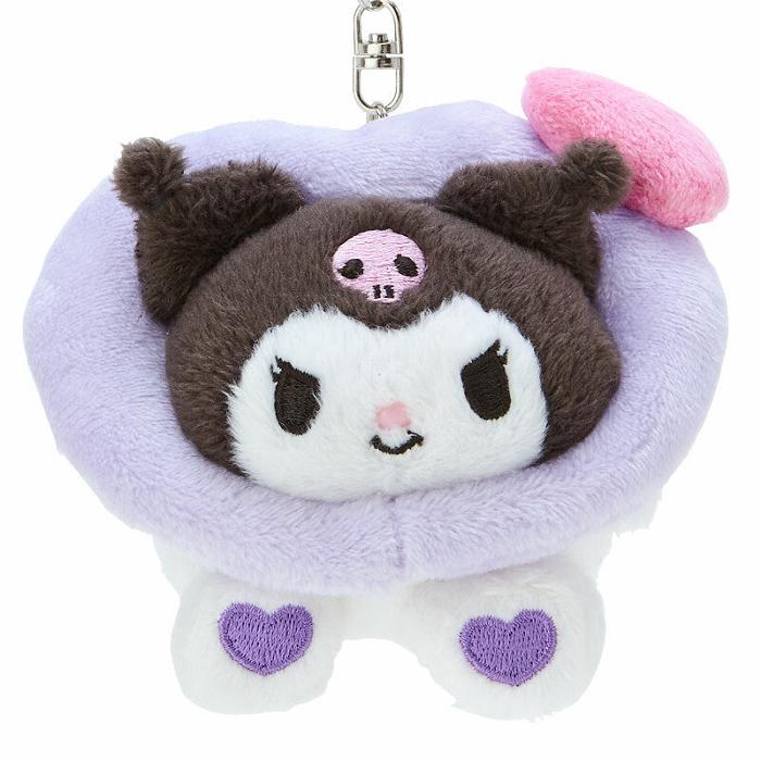 Hello Kitty Kuromi Plush Mascot Keychain (Big Heart Series) Fialové | CZ_HK63607