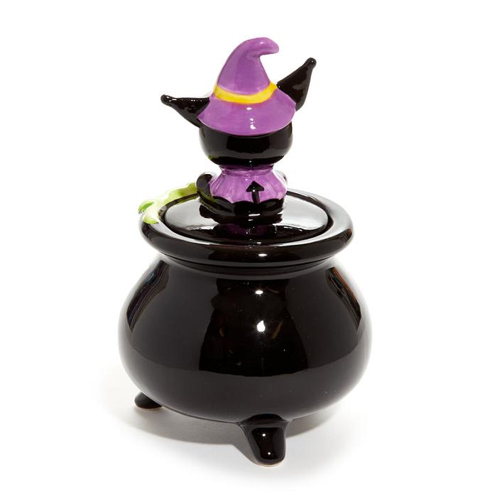 Hello Kitty Kuromi Witch Lidded Ceramic Candy Bowl Černé | CZ_HK97859