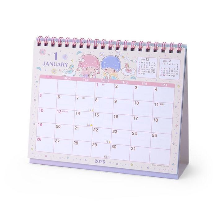 Hello Kitty LittleTwinStars 2025 Desk Calendar Růžové | CZ_HK47578