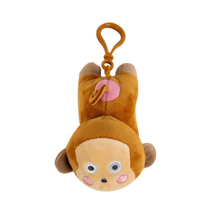 Hello Kitty Monkichi Plush Mascot Clip Hnědé | CZ_HK58956