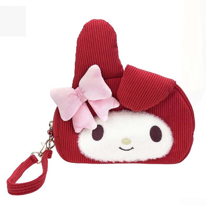 Hello Kitty My Melody 2-Way Wristlet (Classic Corduroy Series) Červené | CZ_HK84834