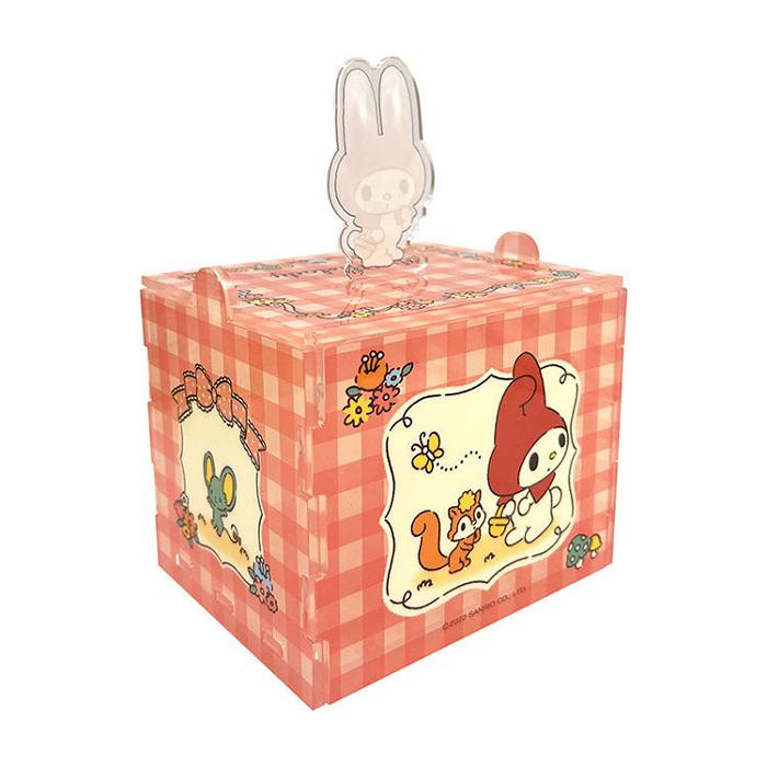 Hello Kitty My Melody Acrylic Storage Case (Red Classic Gingham Series) Oranžové | CZ_HK19759