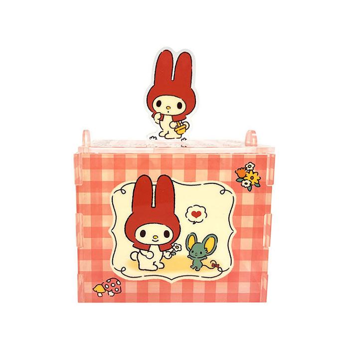 Hello Kitty My Melody Acrylic Storage Case (Red Classic Gingham Series) Oranžové | CZ_HK19759