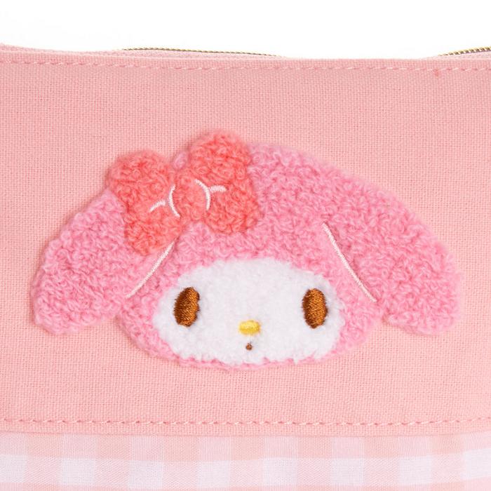 Hello Kitty My Melody Chenille Gingham Zipper Růžové | CZ_HK80256