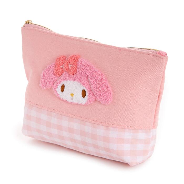 Hello Kitty My Melody Chenille Gingham Zipper Růžové | CZ_HK80256