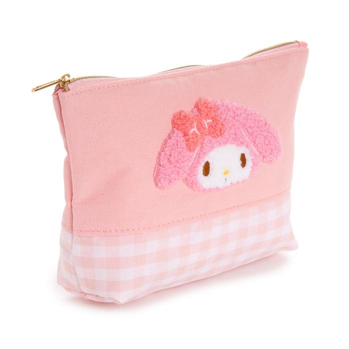 Hello Kitty My Melody Chenille Gingham Zipper Růžové | CZ_HK80256