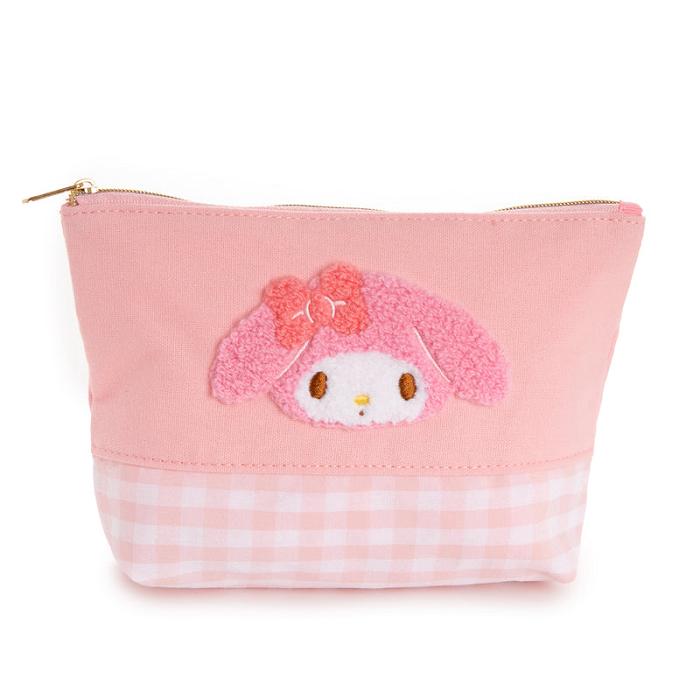 Hello Kitty My Melody Chenille Gingham Zipper Růžové | CZ_HK80256