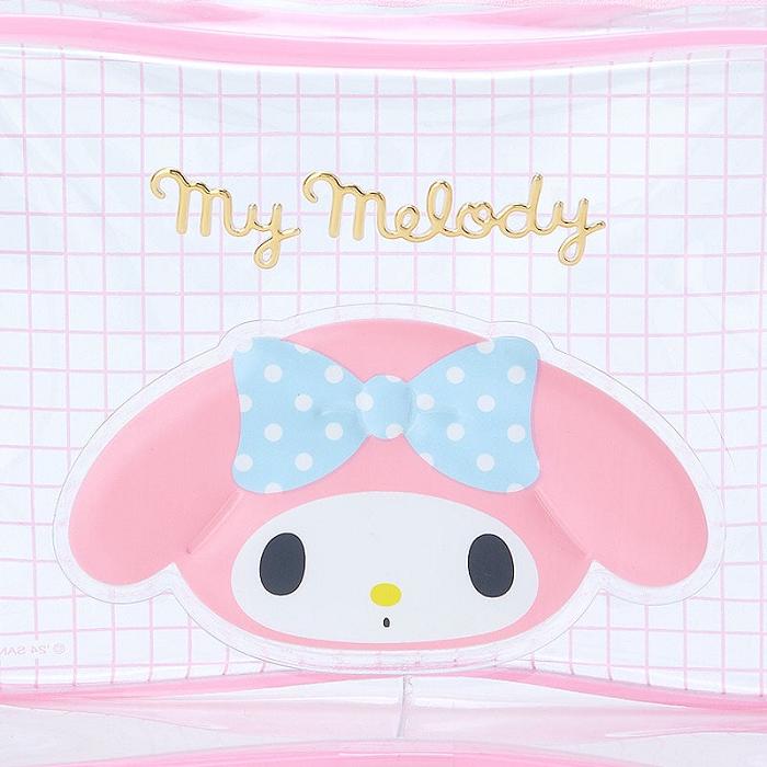 Hello Kitty My Melody Clear Grid Zipper Růžové | CZ_HK81797