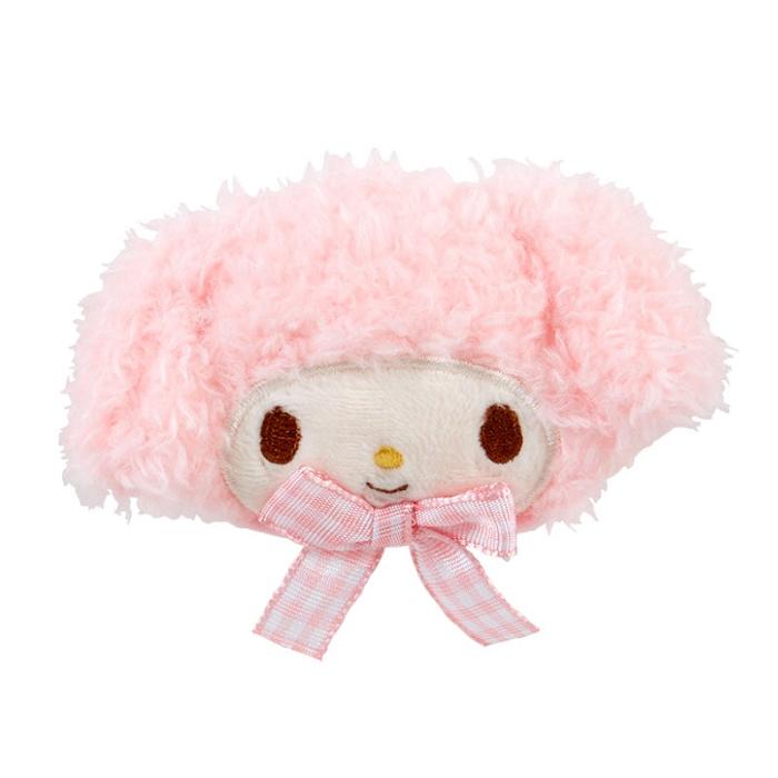 Hello Kitty My Melody Plush Hair Clip (Gingham Bow) Růžové | CZ_HK67287