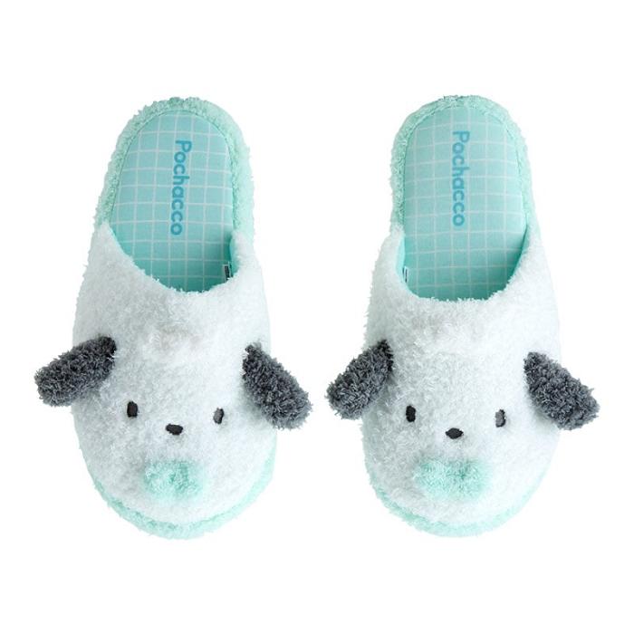 Hello Kitty Pochacco Cozy Sherpa Adult Slippers Blankyt | CZ_HK80937