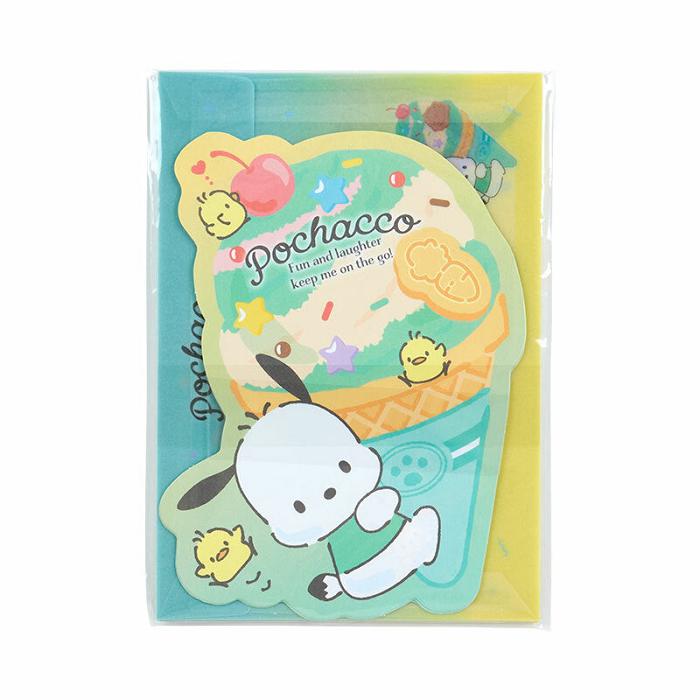 Hello Kitty Pochacco Letter Set (Ice Cream Party Series) Zelene | CZ_HK96144