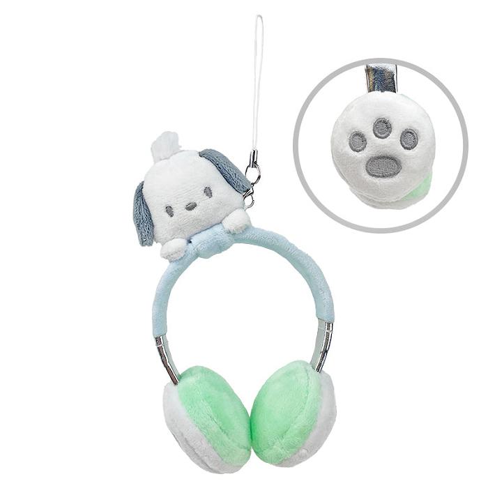 Hello Kitty Pochacco Plush Headphones Bag Charm Blankyt Zelene | CZ_HK30289