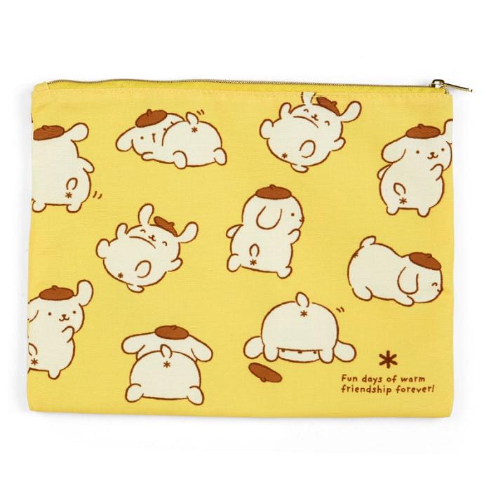 Hello Kitty Pompompurin 2-pc Zipper (Oshiri Puri Puri Purin Series) Žluté | CZ_HK49592