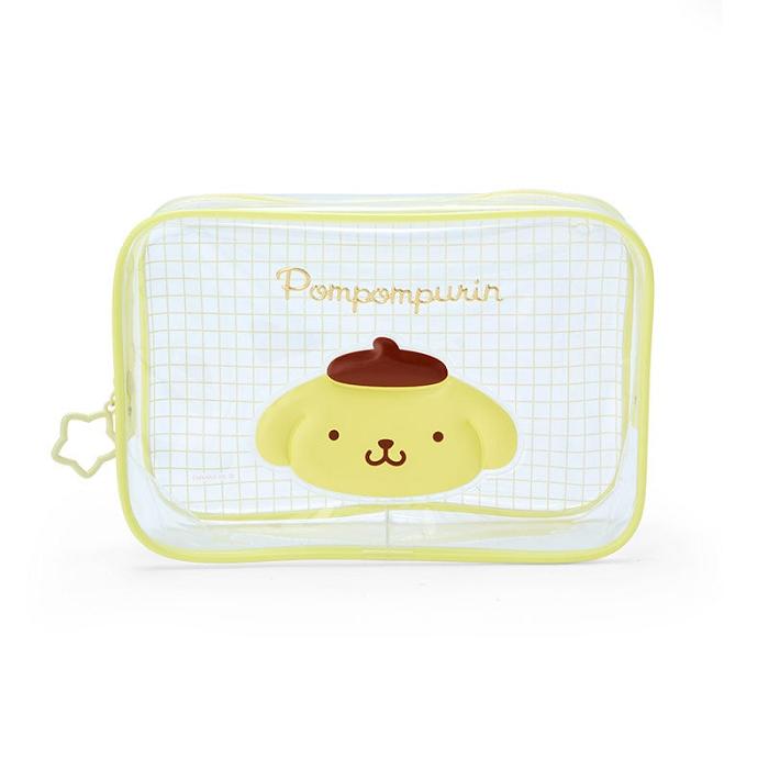 Hello Kitty Pompompurin Clear Grid Zipper Žluté | CZ_HK69118