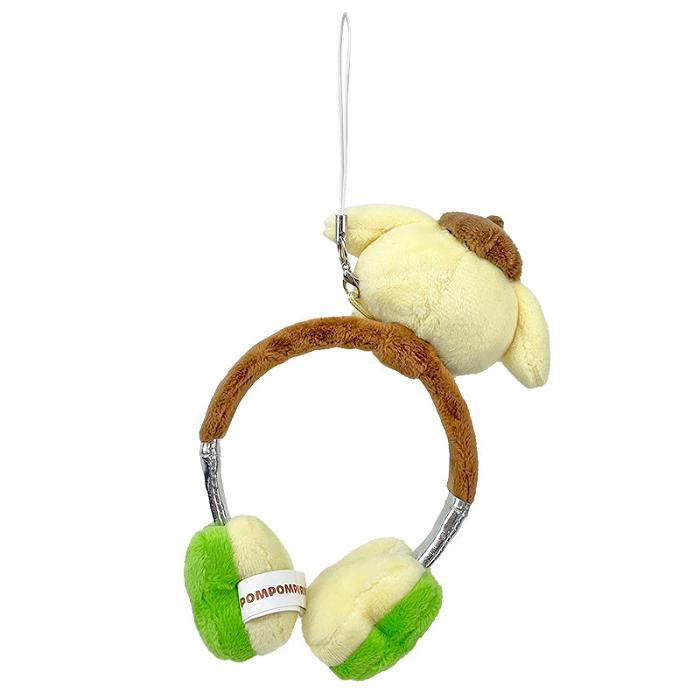 Hello Kitty Pompompurin Plush Headphones Bag Charm Zelene | CZ_HK58951