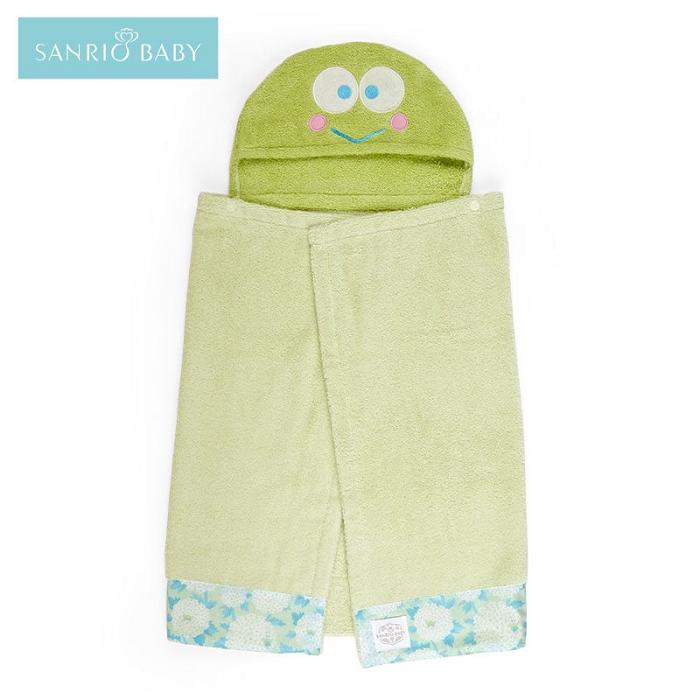 Hello Kitty Sanrio Baby Keroppi Hooded Bath Wrap Zelene | CZ_HK79154