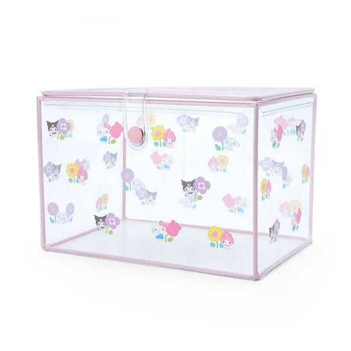 Hello Kitty Sanrio Characters Clear Storage Case (Pastel Check Series) Růžové | CZ_HK54670