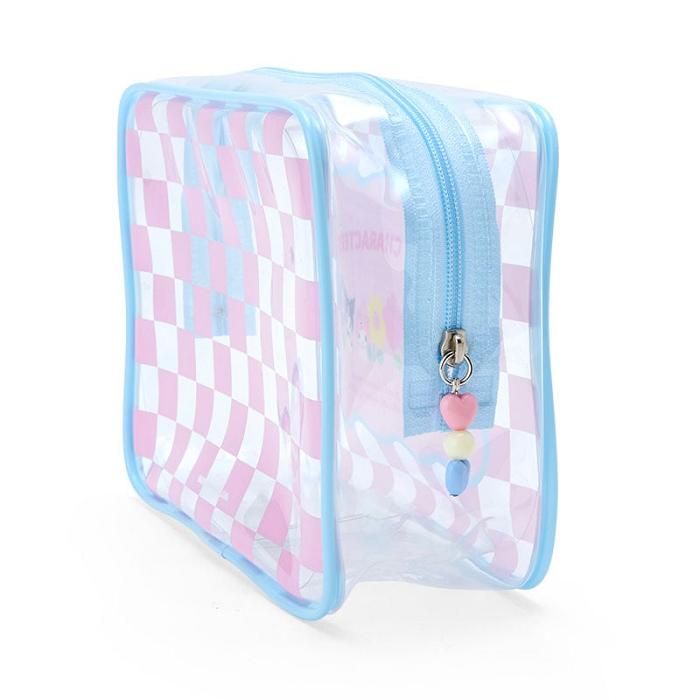 Hello Kitty Sanrio Characters Clear Zipper (Pastel Check Series) Růžové | CZ_HK75420