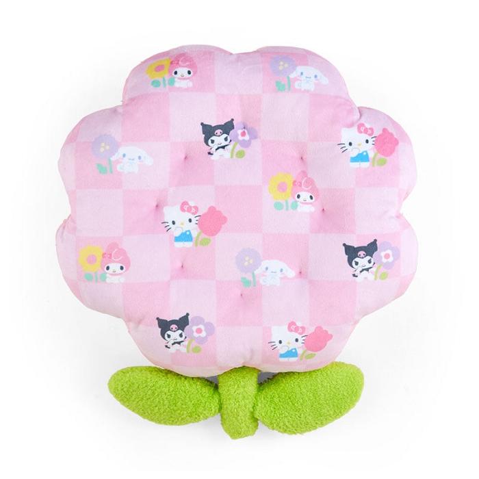 Hello Kitty Sanrio Characters Daisy Throw Pillow (Pastel Check Series) Růžové | CZ_HK55084