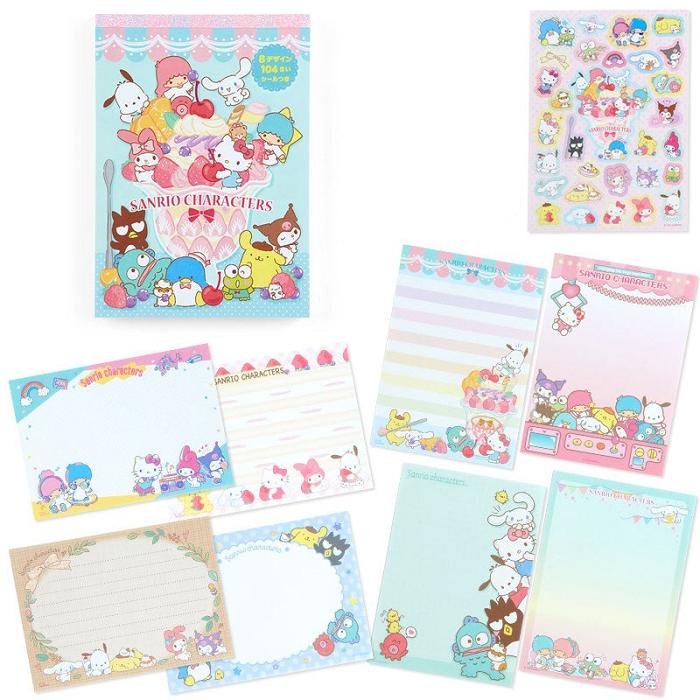 Hello Kitty Sanrio Characters Memo Pad & Sticker Set Blankyt | CZ_HK16419